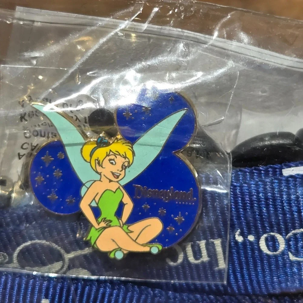 Walt Disney Travel Company Trading Pin Disneyland Tinker Bell Blue Mickey Ears